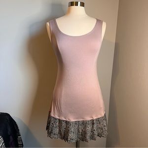 LOGO Layers by Lori Goldstein Size XS Solid Tank Pleated Printed Ruffled…